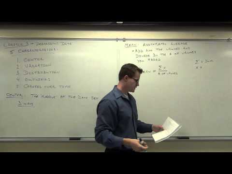 Statistics Lecture 3.2 Part 1