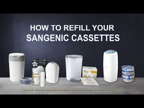 Refill your empty Sangenic Tommee Tippee Cassettes with Qlemon Nappy Bin Refill Kits