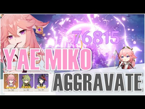 AGGRAVATE YAE MIKO STOMPS | Collei Yae Miko Sara Kazuha Team in Genshin Impact