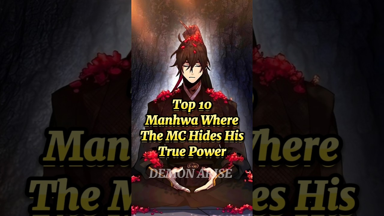 Top 10✨ Manhwa Where The🍀 MC Hides His True Power🔥 #manhwa #manhwareccomendation #webtoon #shorts