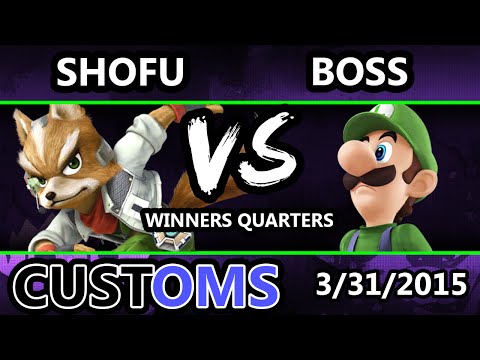 S@X Customs - WS | Boss (Luigi) Vs. Shofu (Fox) SSB4 Winners Quarters - Smash Wii U - Smash 4