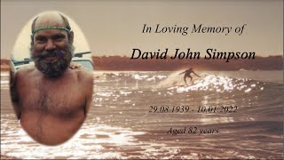 Memorial service for David John Simpson