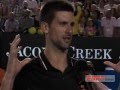Final match interview when Novak Djokovic talks about Jelena =)