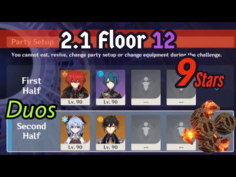 2.1 Spiral Abyss Floor 12 Duos 9 Stars - Genshin Impact Mobile