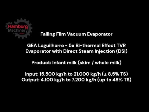 GEA Laguilharre - 5x Bi-thermal Effect TVR Evaporator with Direct Steam Injection (DSI)