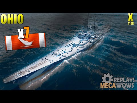 Ohio 7 Kills & 178k Damage | World of Warships Gameplay 4k
