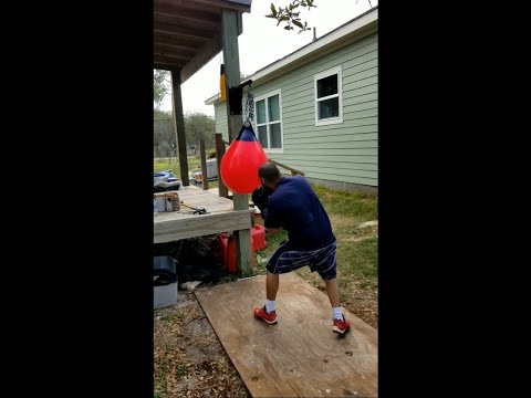 Now I can finally practice uppercuts A4 Buoy | Mike tyson - peekaboo style |