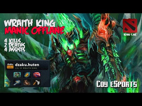 Dota 2 | Wraith King Offlane (4K/2D/4A) | Full Game (v7.26)