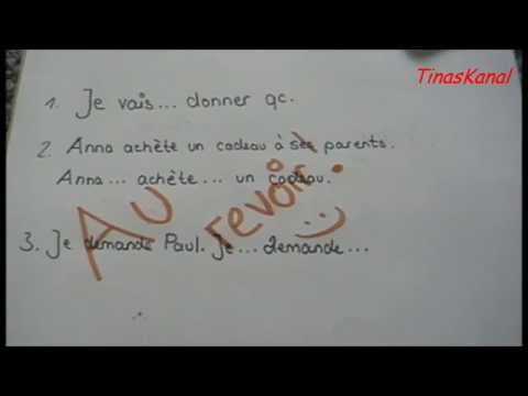 indirekte Objektpronomen mit Eselsbrücke + Übungsaufgaben