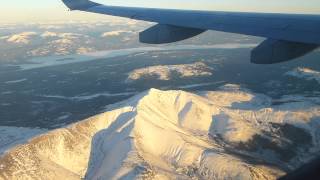preview picture of video 'Mountains Around Whitehorse - Just Departed Whitehorse - Embraer 190 - 26th January 2014'