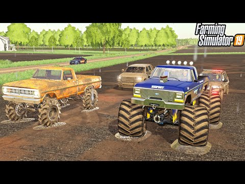 DESTROYING CRAZY FARMERS FIELDS (COPS CALLED) | BIG FOOT 4X4 | FARMING SIMULATOR 2019
