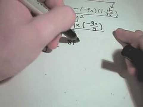 Using Implicit Differentiation to find a Second Derivative