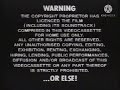 The Very Strict VHS Warning OR ELSE VHS Warning