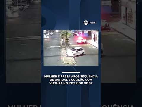 Mulher é presa após causar confusão e bater carro em viatura da PM no interior de SP | #SeLigaBrasil