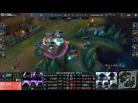 Perfect Rakan engage by RA Hang vs LGD to end the game - LPL Summer Split (2021)