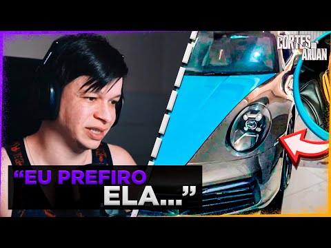 ARUAN REAGE A REVELEI COMO ESTA FICANDO A PORSCHE DO LEO ENVELOPADA!! 😱😍 - Cortes do Aruan