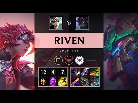 Riven Top vs Maokai: Godlike - KR Grandmaster Patch 14.23