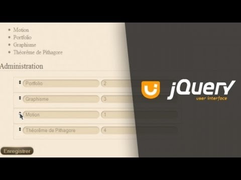Tutoriel jQuery UI jQueryUI Sortable