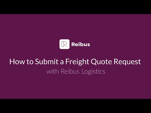 How to Submit a Freight Quote Request with Reibus Logistics