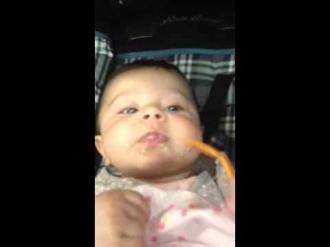 Aury eating ice cream