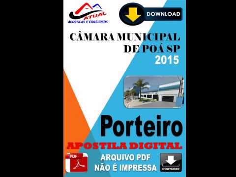 Apostila Digital Concurso Camara Municipal de Poa SP Porteiro 2015