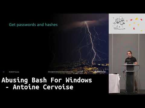 Hack.lu 2018: Abusing Bash For Windows - Antoine Cervoise