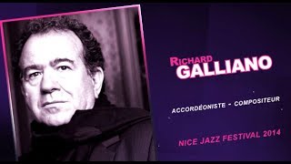 Interview filmée de RICHARD GALLIANO pour Le Mensuel en 2014 Nice Jazz Festival