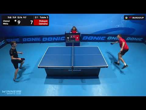 15:55 Oleksii Mitla - Maksym Deineha 31.08.2023 TT Euro.Cup Ukraine Master. TABLE 3