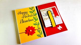 How to make Raksha bandhan card | Beautiful Handmade Rakhi card idea I Complete tutorial