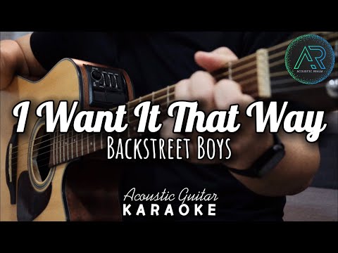 I Want It That Way by Backstreet Boys | Acoustic Guitar Karaoke | Singalong | Instrumental