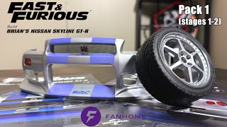 EP 1: Fanhome 1:8 Fast and Furious R34 Nissan Skyline GTR - Build Pack 1 - Stages 1-2