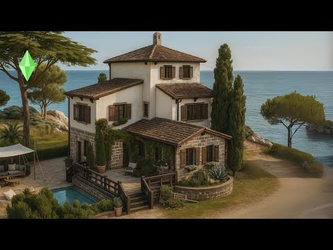Tuscany Stone Villa | The Sims 4 Speed Build | Mediterranean Build Tartosa