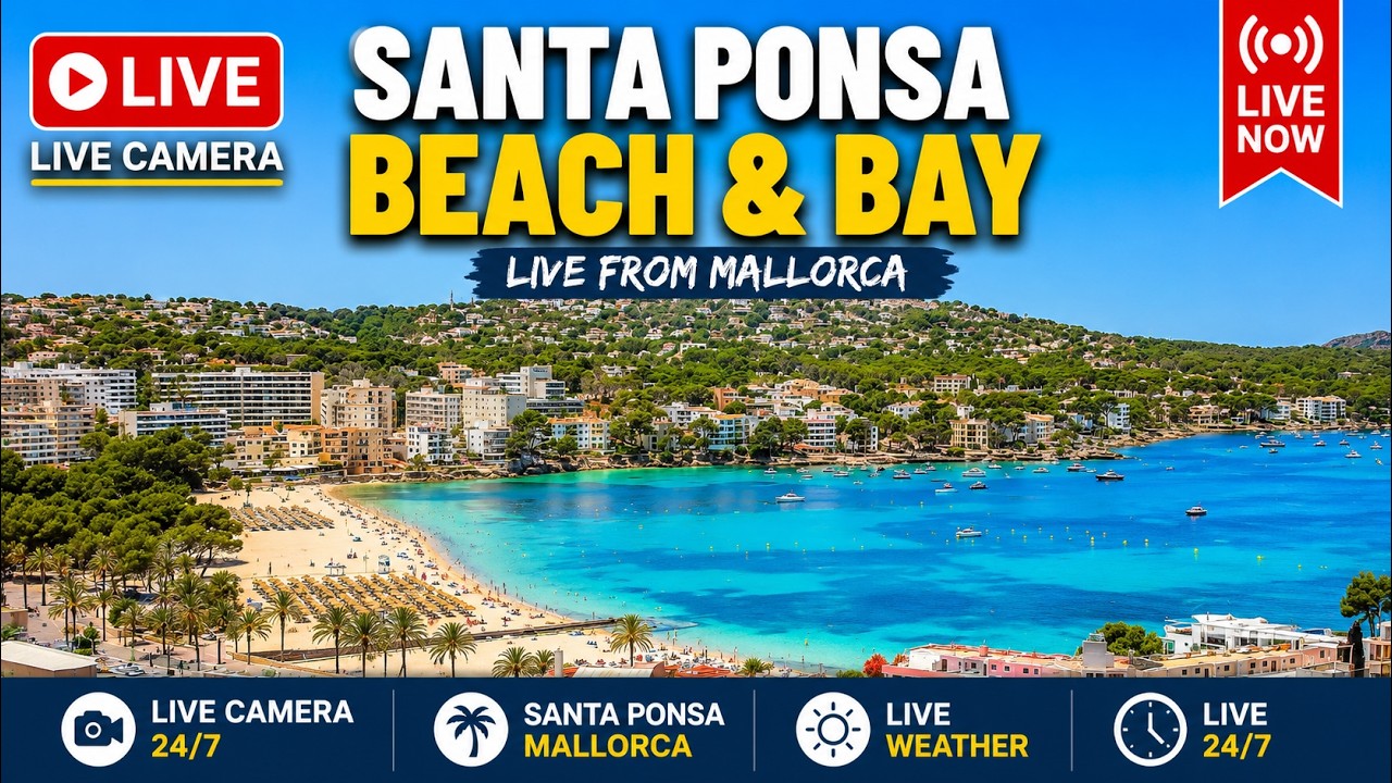 Live webcam view of Santa Ponsa Beach & Bay