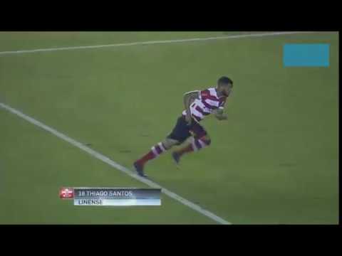 Golazo de Thiago Santos - Santos  2 x 1 Linense - Campeonato Paulista