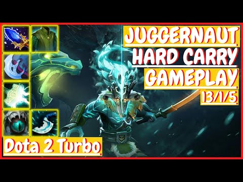 Juggernaut 13/1/5 [HARD CARRY] [Gameplay DOTA 2 Turbo] 7.32