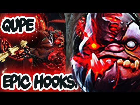 Qupe better Pudge than Levkan?! with new ARCANA - EPIC HOOKS - Dota 2