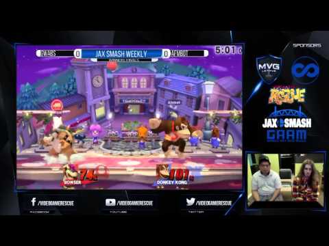 Jax Smash Weekly 3/17/16 - Gwabs(Bowser,Ness) Vs. Afmbot(DK) WF