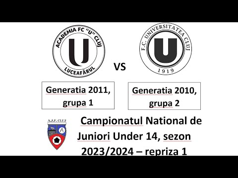 Juniori U14 - Academia de Fotbal U CLUJ - Luceafarul vs FC Universitatea Cluj 3 - 1, repriza 1