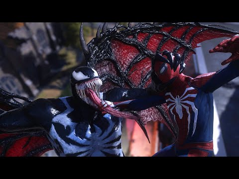 Marvel's Spider-Man 2 Insomniac Spider Man Advance Suit Vs Venom Boss Fight Gameplay PS5