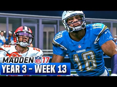 Madden 17 Chargers Franchise Mode Year 3 - Week 13 vs Browns | Ep.60