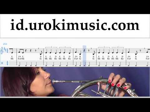 Belajar French Horn Lele Pons - Celoso Not Tabulasi um-i592