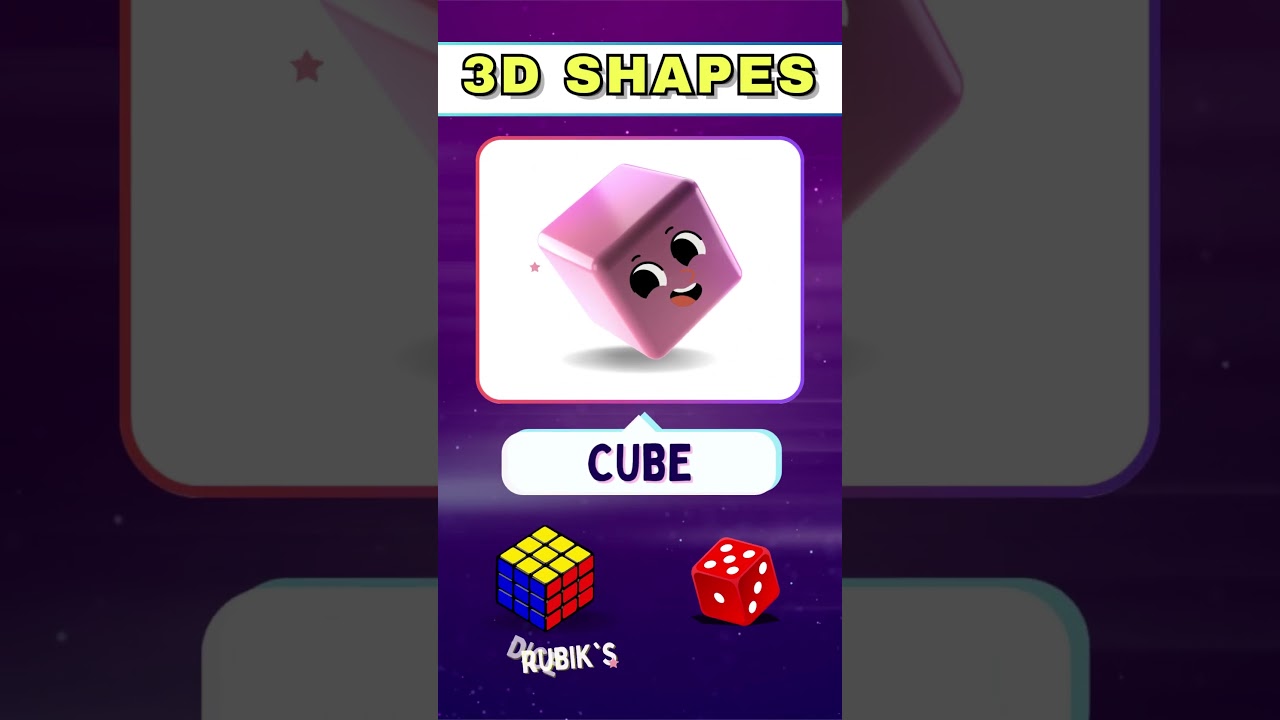 3D Shapes Vocabulary in English for Kids🔰🏐🎲🌍| Learn 3D shapes | Kids Vocabulary #shorts #english