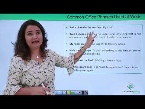 Common office phrases used at work