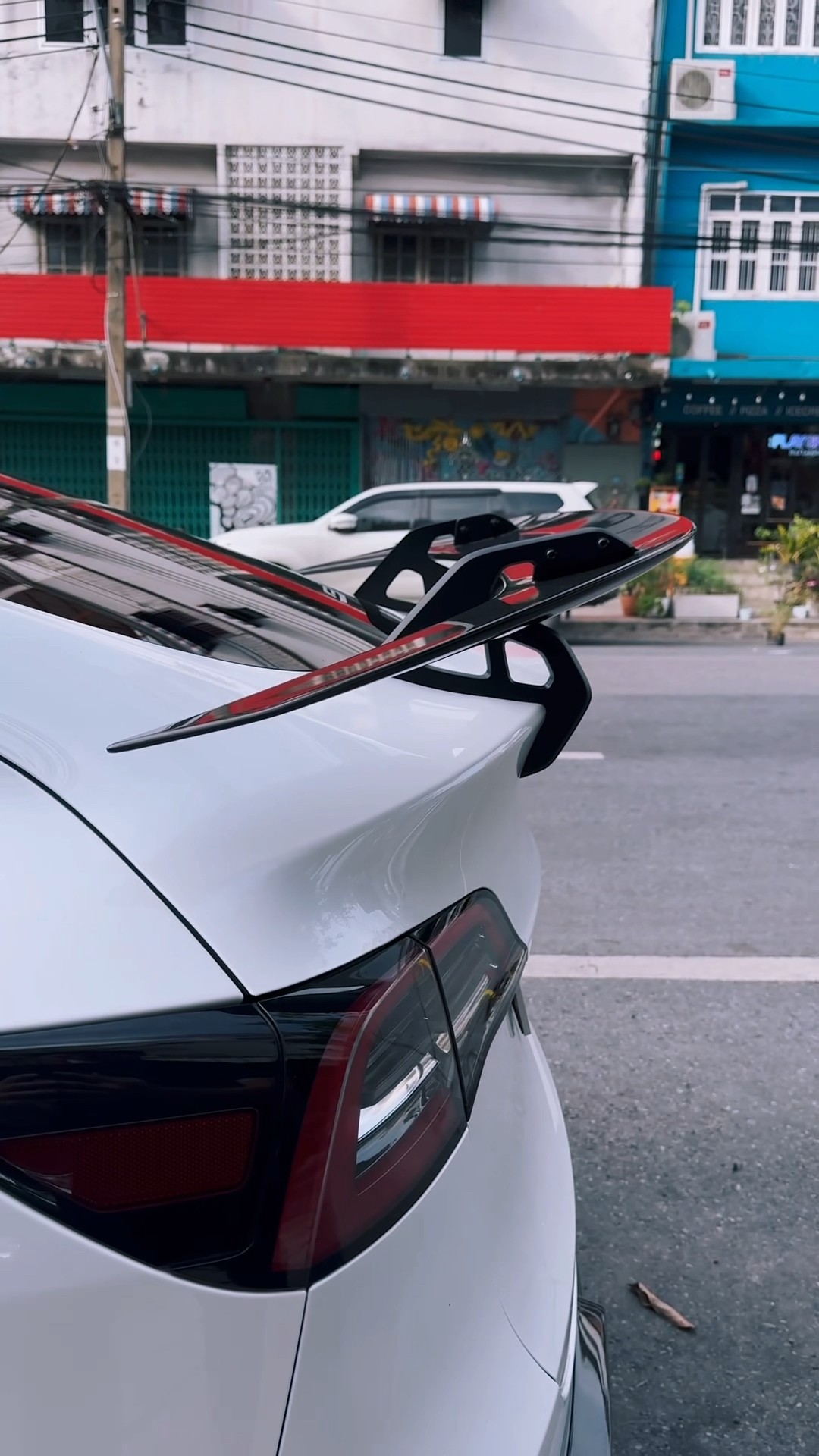 #ADRO AT-S คาร์บอนไฟเบอร์ swan neck wing #เทสล่า Model Y #GFORCE