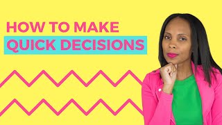 How To Make QUICK Decisions As A Manager When You Have LIMITED Information
