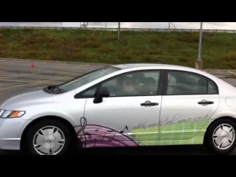 Nicki's first driving lesson