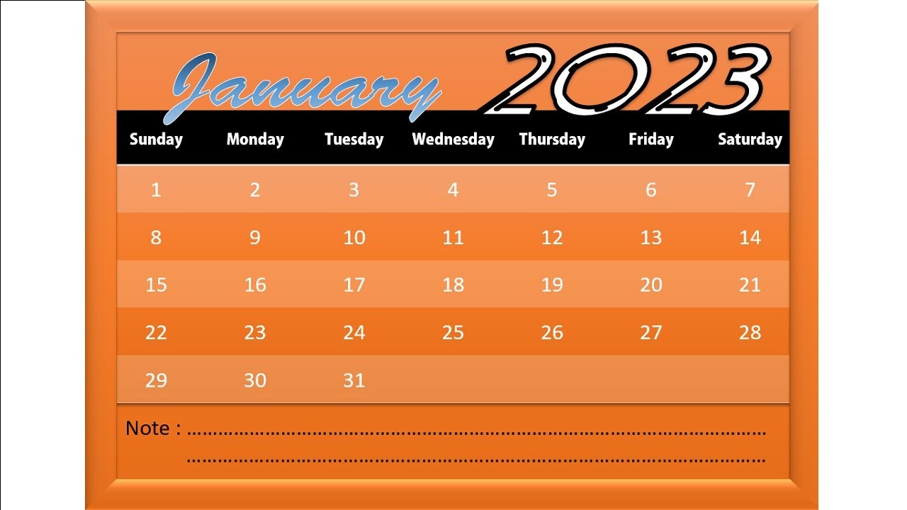 How to Make a 2023 Calendar Using PowerPoint 2021