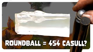 60 Caliber Round Ball Ballistic Gel Test | Flintlock NorthWest Trade Gun