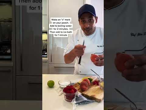 Classic Peach Melba Dessert by a French Chef