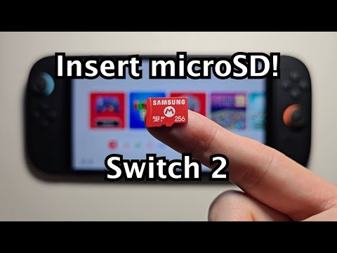 Nintendo Switch 2: How to Insert Micro SD Card!
